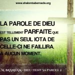 Dieu tient sa parole