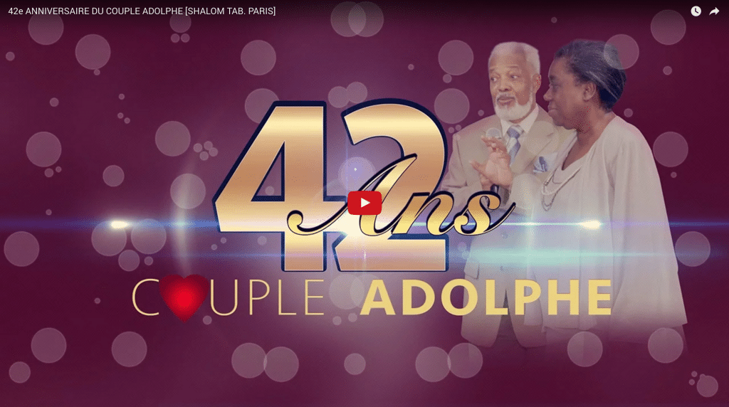 42e anniversaire du couple Adolphe